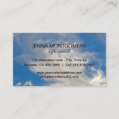 Carte De Visite Citation de motivation de ciel bleu d'entraîneur (Dos)