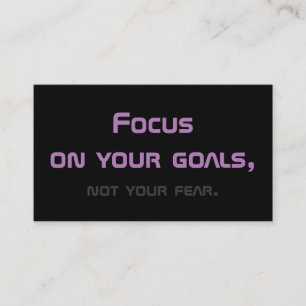 Carte De Visite Citation de motivation minimaliste pour les entraî