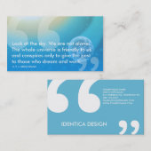 Carte De Visite Citation de succès d'APJ Abdul Kalam (Devant / Derrière)