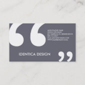 Carte De Visite citation de succès de rumi (Dos)