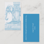 Carte De Visite Citation du Bouddha éléphant (Devant / Derrière)