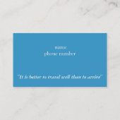 Carte De Visite Citation du Bouddha éléphant (Dos)