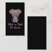 Carte De Visite Citation du bouddhisme inspirationnel d'éléphant c (Devant / Derrière)