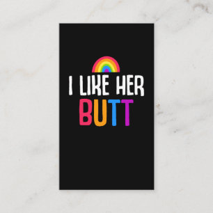 Carte De Visite Citation d'une amie lesbienne Butt LGBT Couple