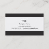 Carte De Visite Citation inspirée d'amour blanc noir (Dos)