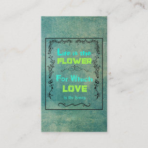 Carte De Visite Citation inspirée sur l'amour et la vie