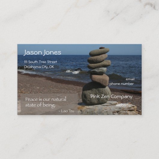 Carte De Visite Citation Lao Tzu (Devant)