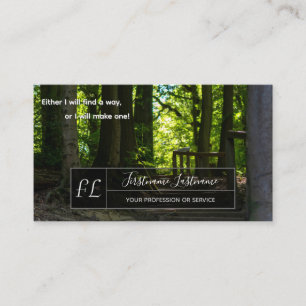 Carte De Visite Citation motivationnelle positive avec sentier for