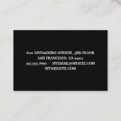 Carte De Visite Citation Romantique Moderne Avec Panda Noir Et Bla (Dos)