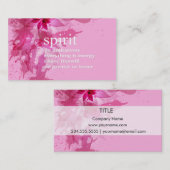 Carte De Visite Citation spirituelle inspirée abstraite rose (Devant / Derrière)