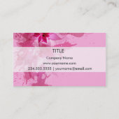 Carte De Visite Citation spirituelle inspirée abstraite rose (Dos)