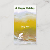 Carte De Visite Citation surf Salutation de vacances (Devant)