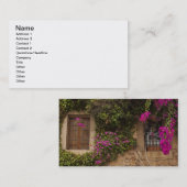 Carte De Visite Cité Monumentale, bâtiments couverts de fleurs (Devant / Derrière)