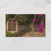 Carte De Visite Cité Monumentale, bâtiments couverts de fleurs (Dos)