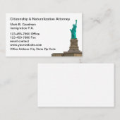 Carte De Visite Citoyenneté Et Avocat De La Naturalisation (Devant / Derrière)