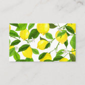 Carte De Visite Citron à l'aquarelle (Devant)