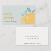 Carte De Visite Citron bleu doux Abstrait Gras Citrus Fruité (Devant / Derrière)