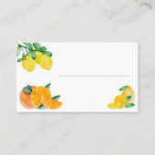 Carte De Visite Citron et Mariage français orange (Devant)