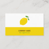 Carte de visite citron jaune (Dos)