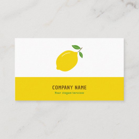 Carte de visite citron jaune (Dos)