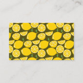 Carte De Visite Citron Jaune Moderne Amusant mignon (Dos)
