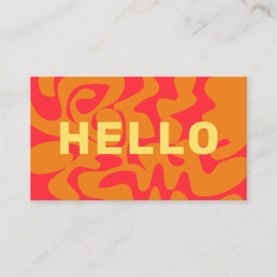 Carte De Visite Citron rouge orange Jaune Super Waves HELLO