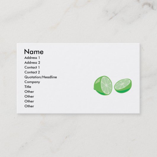 Carte De Visite citron vert (Devant)