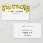 Carte De Visite Citronnerie Moderne (Devant / Derrière)