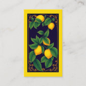 Carte De Visite Citrons Art Nouveau (Devant)