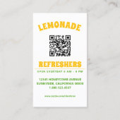 Carte De Visite citrons citrons d'art populaire avec code QR (Dos)