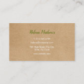 Carte De Visite Citrons de verdure rustiques modernes (Dos)