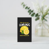 Carte De Visite Citrons Drôle Dit Faire De La Lemonade (Debout devant)