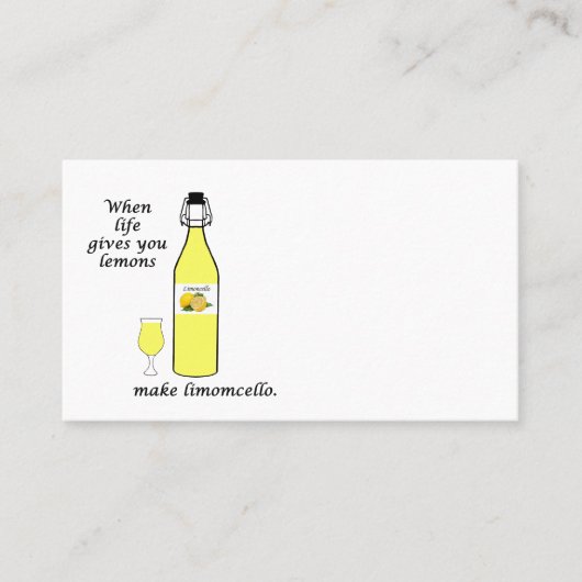 Carte De Visite Citrons en limoncello (Devant)