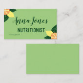 Carte De Visite Citrons et oranges Nutritionniste (Devant / Derrière)