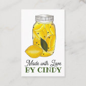 Carte De Visite Citrons Préservés Fruits D'Agrumes Fruit Maison Ca (Devant)
