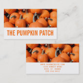 Carte De Visite Citrouille (Devant / Derrière)