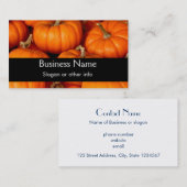 Carte De Visite Citrouille (Devant / Derrière)