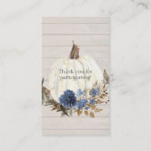 Carte De Visite Citrouille blanc de la flotte de la Marine Raffin (Dos)