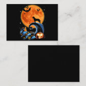 Carte De Visite citrouille de lune de chien de rottweiler cadeau d (Devant / Derrière)