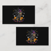 Carte De Visite Citrouille de sorcière Rottweiler Halloween Hommes (Devant / Derrière)