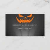 Carte De Visite Citrouille d'Halloween (Devant)