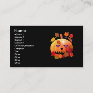 Carte De Visite Citrouille fou de Halloween