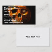 Carte De Visite Citrouille frais de la mort de Halloween (Devant / Derrière)
