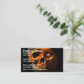 Carte De Visite Citrouille frais de la mort de Halloween (Debout devant)