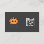 Carte de visite Citrouille mignon (Dos)
