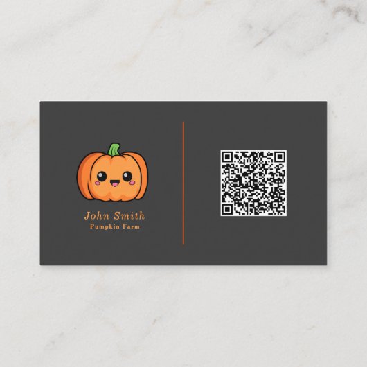 Carte de visite Citrouille mignon (Dos)