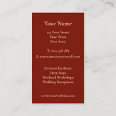 Carte De Visite Citrouille orange rustique (Dos)