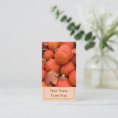 Carte De Visite Citrouille orange rustique (Debout devant)