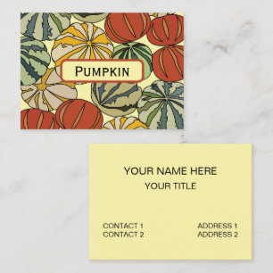 Carte De Visite Citrouilles Colorées d'Automne