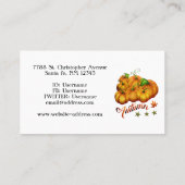 Carte De Visite Citrouilles d'automne      (Dos)